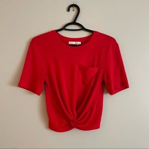 Aritzia Front Knot Crop